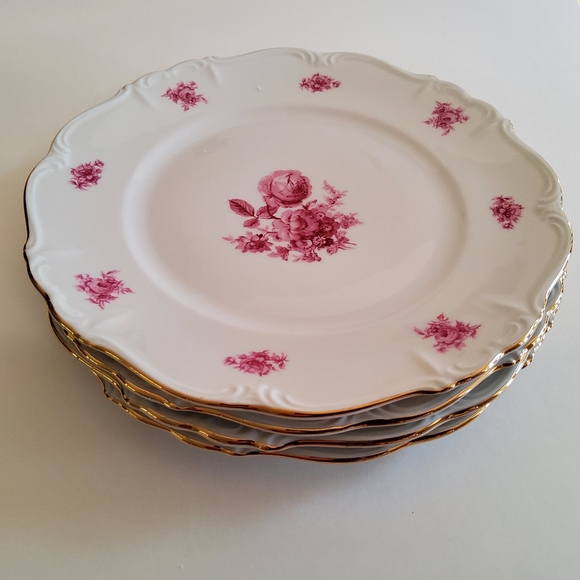 Vintage Edelstein Bavaria Maria-Theresia Strasbourg 10" Dinner Plate Set of 4 - Picture 1 of 3